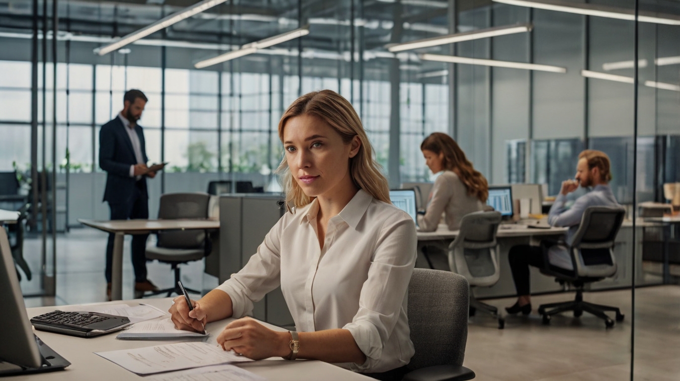 Profesionales de auditoría financiera trabajando